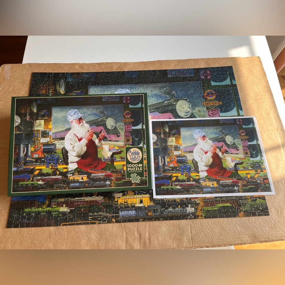 Cobble hill Santa’s hobby 1000 piece jigsaw puzzle